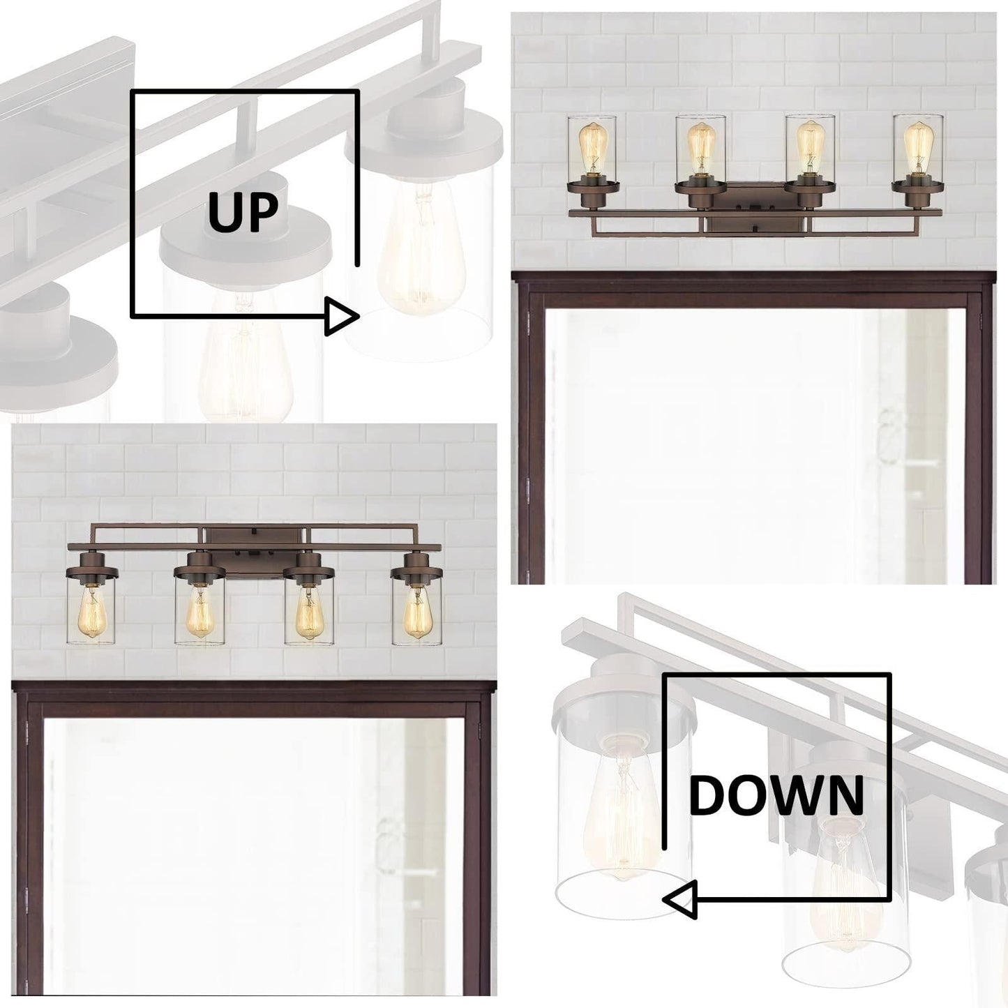 4/5/6-Light Vintage Bathroom Vanity Light