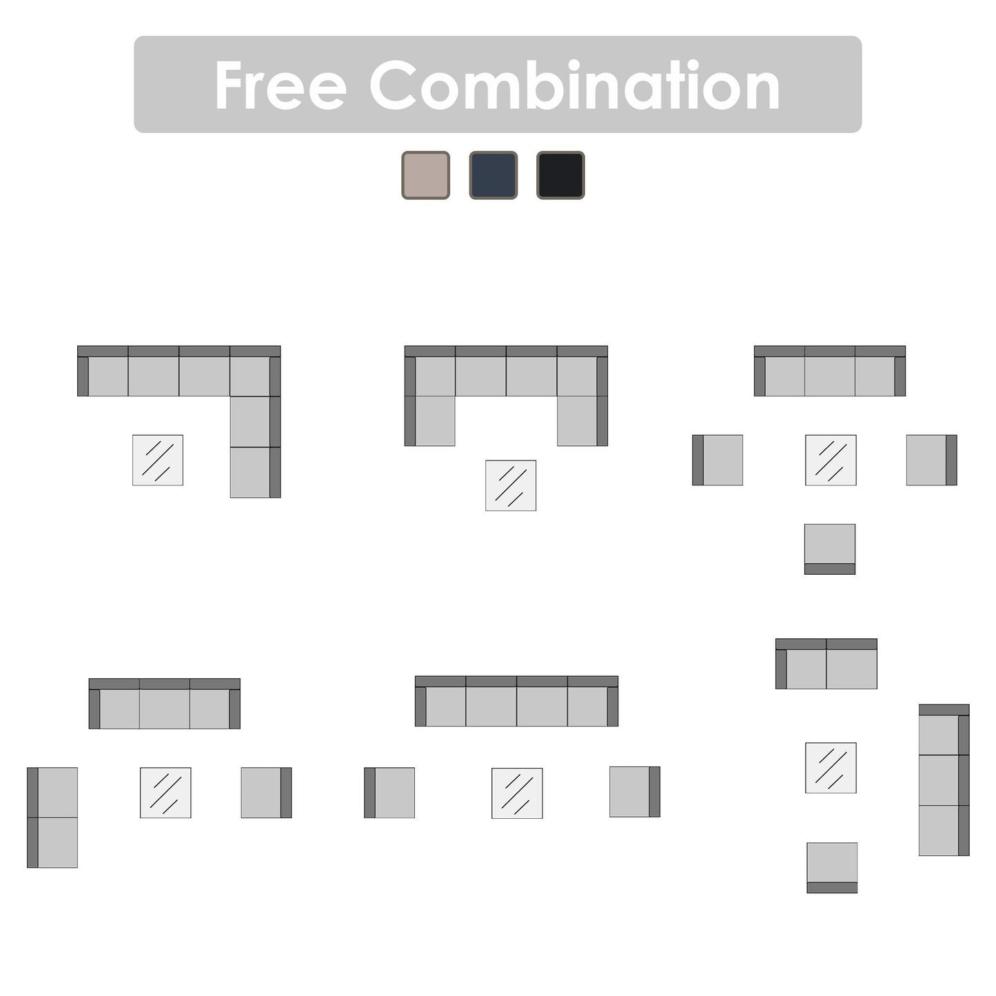 6 - Person Outdoor Sectional Seating Group with Cushions