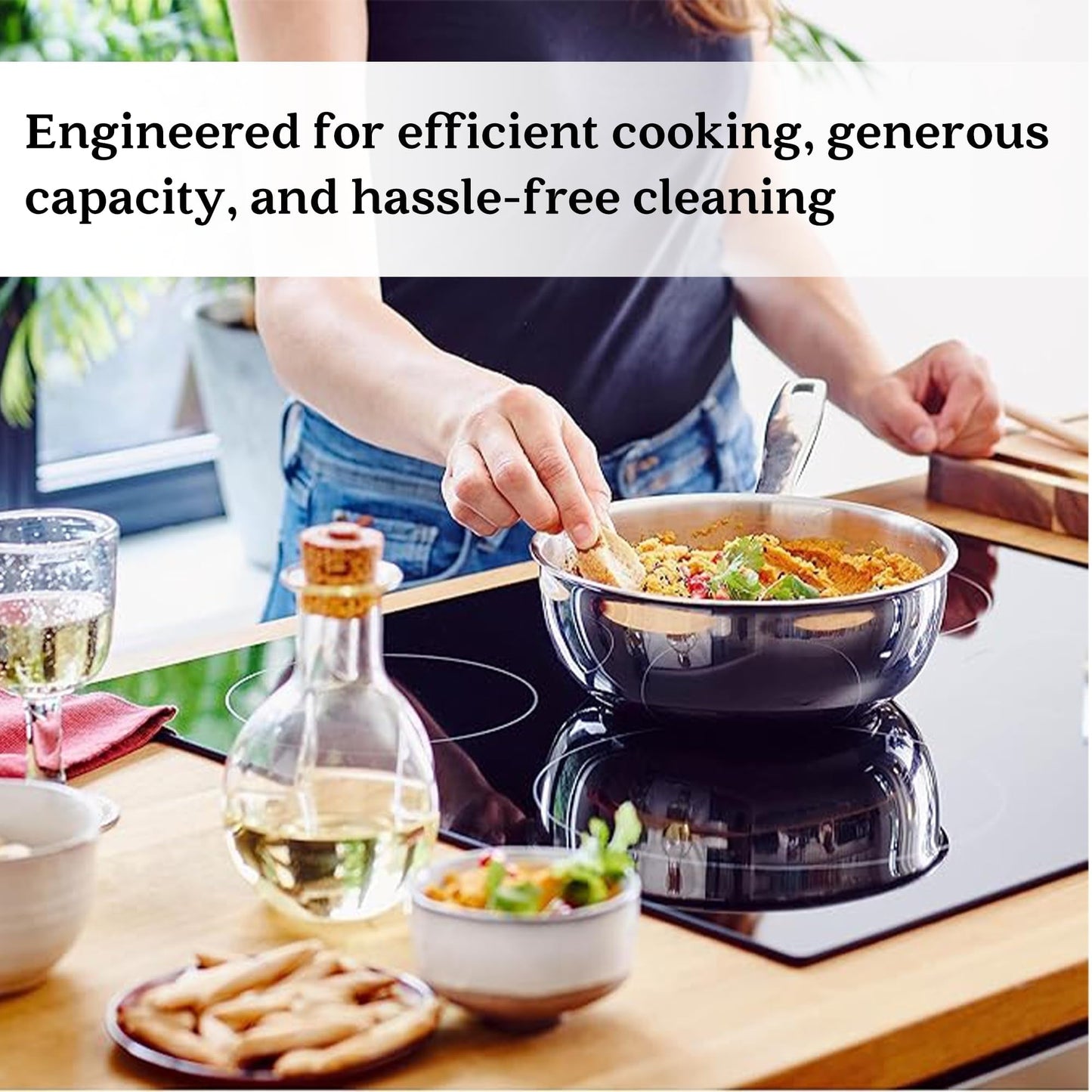 Alva Maestro 5-Ply Stainless Steel Saucier Pan - 1.6 Qt. Non-Toxic