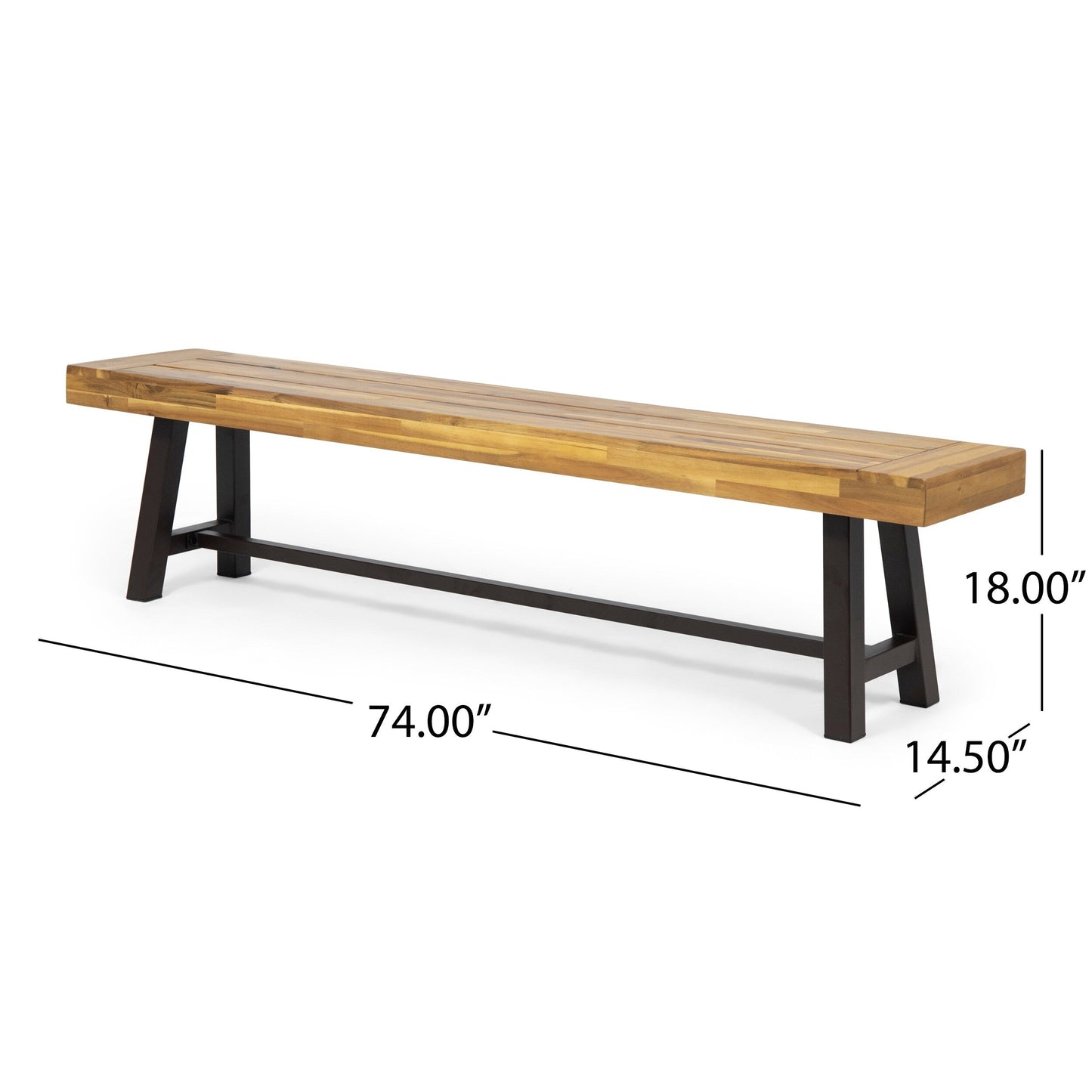 Carlisle Acacia Wood Outdoor Bench by Christopher Knight Home