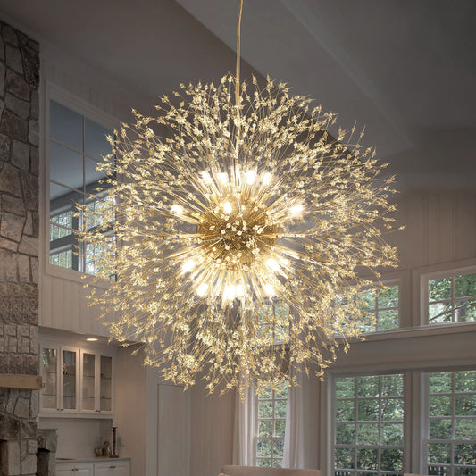 Contemporary 16/20/24-Light Glam Firework Crystal Sputnik Chandelier Dandelion Pendant Light
