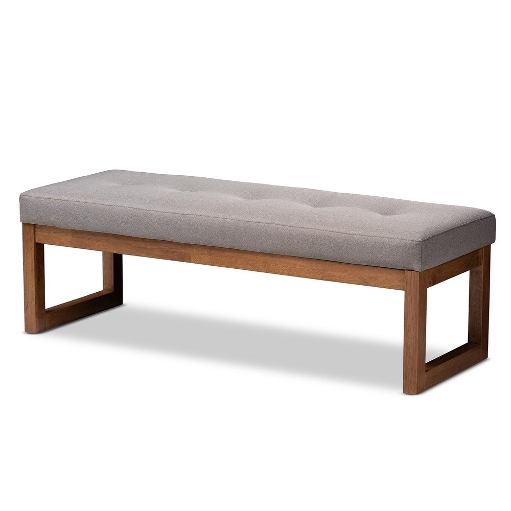 Contemporary Fabric Upholstered Bench by Baxton Studio