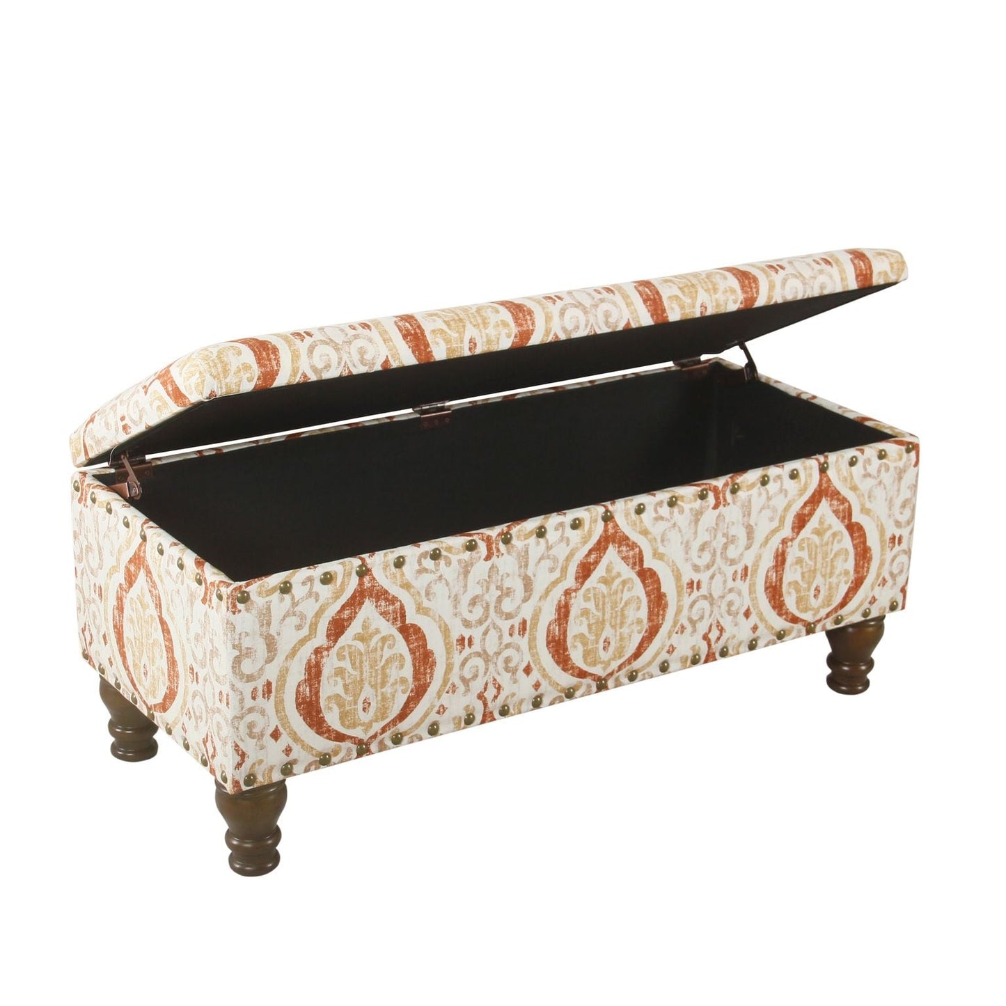 Copper Grove Muscari Upholstered Storage Bench with Nailhead Trim