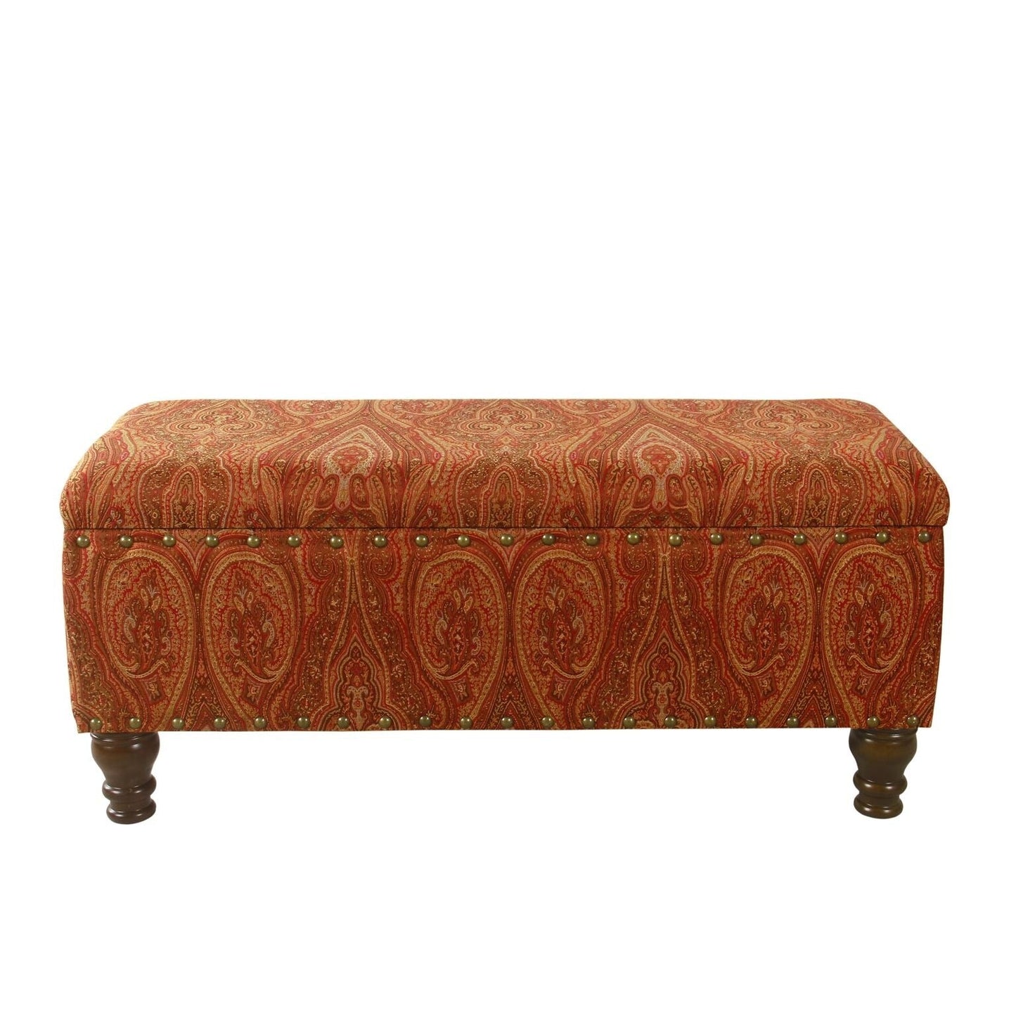 Copper Grove Muscari Upholstered Storage Bench with Nailhead Trim