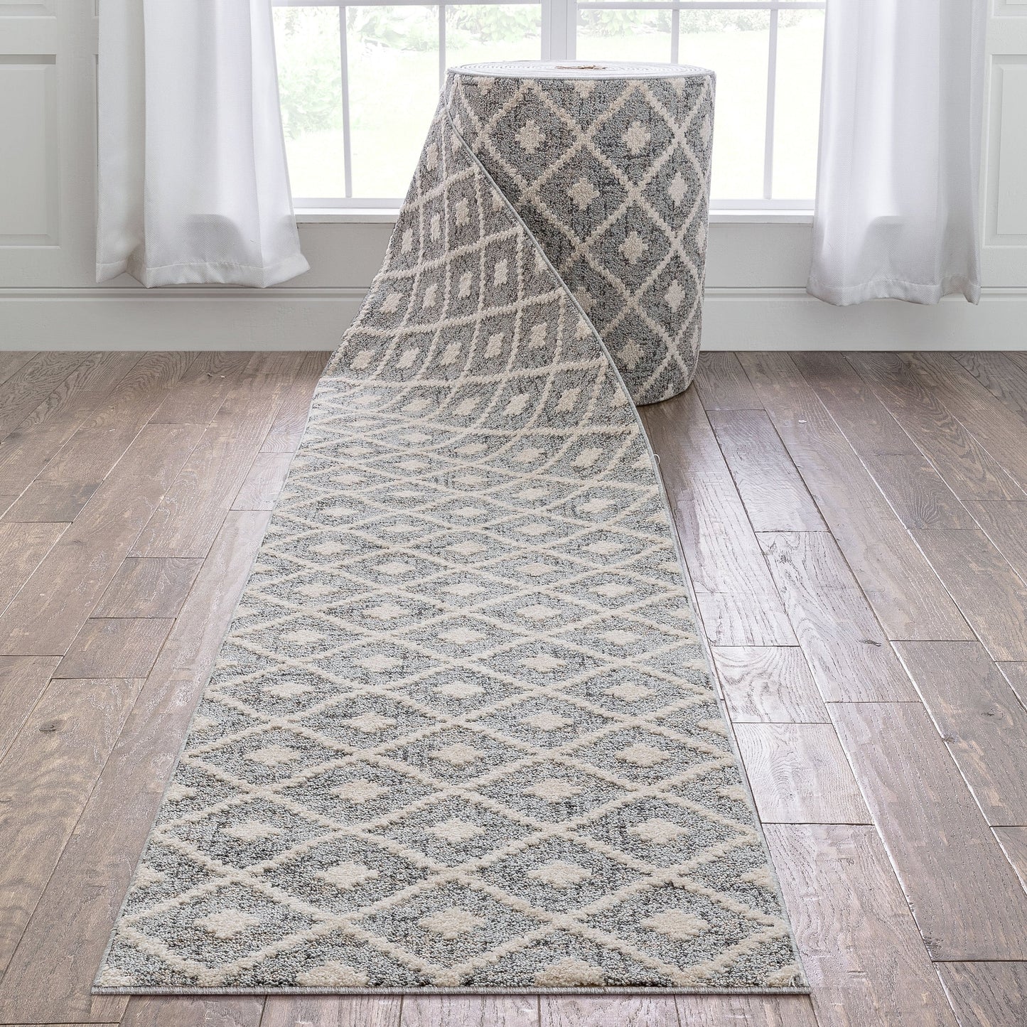 Custom Size Runner Harlow Trellis Modern Hallway Stair Rug