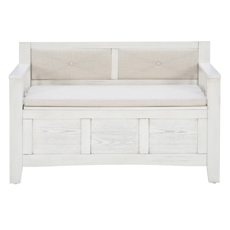 Dahlia Wood Flip Top Storage Entryway Bench