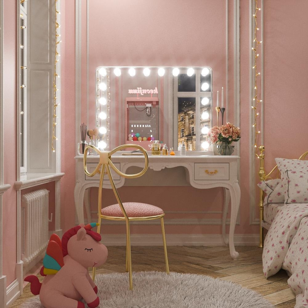 Keonjinn LED Makeup Hollywood Vanity Mirror with 15/18 LED Lights