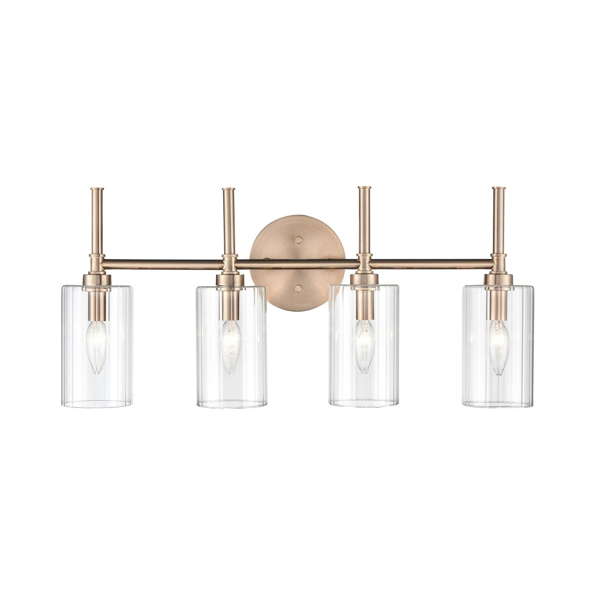 Millennium Lighting Chastine Bathroom Vanity Light Fixture with Clear Beveled Glass Shades