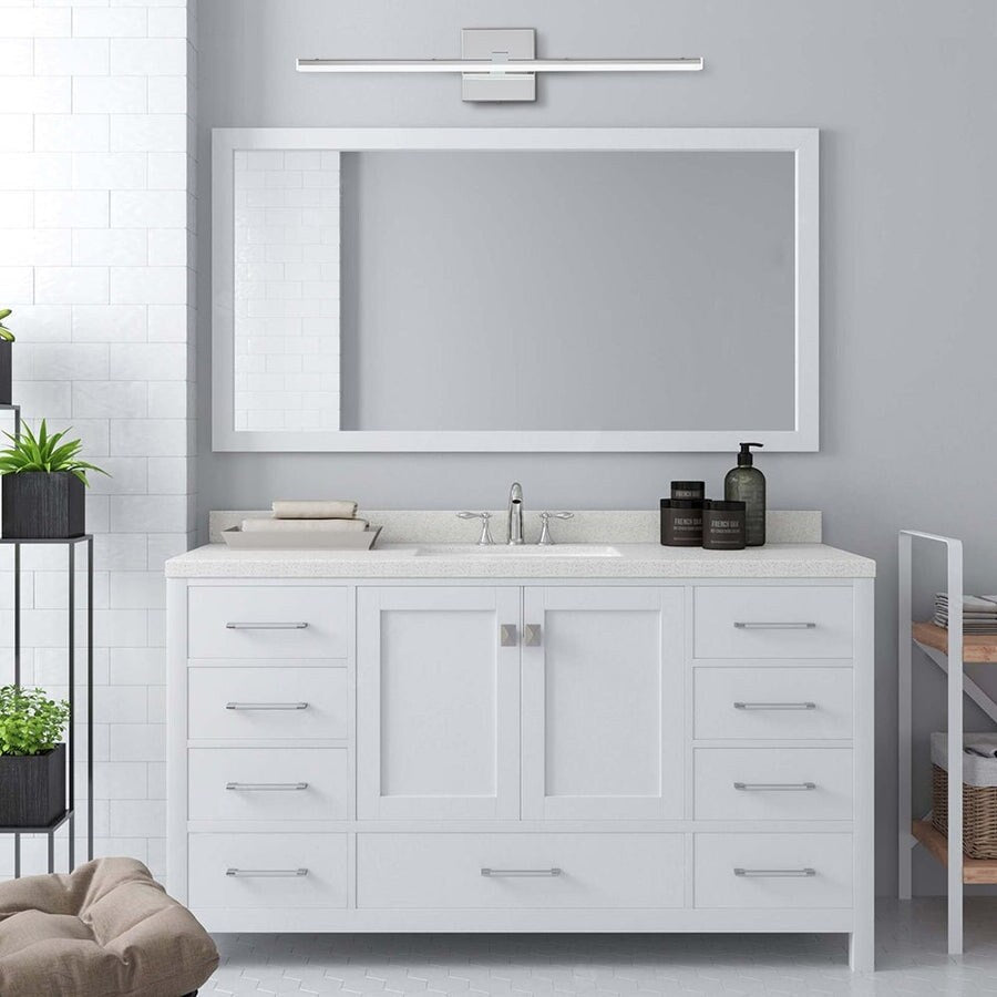 Minimalist Chrome Dimmable LED Linear Vanity Light