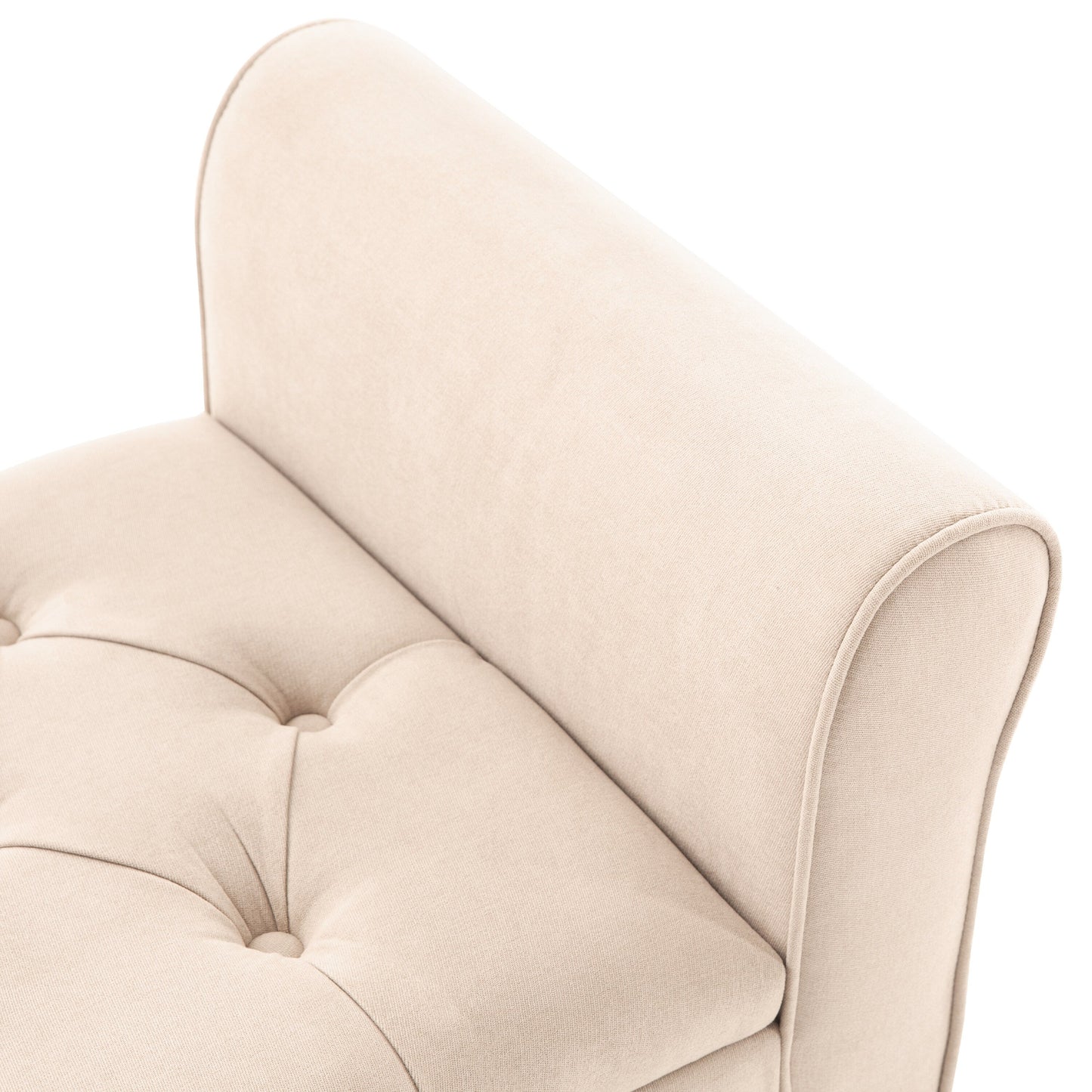 Upholstered Storage Bench Arm Bench Entryway Bench with Tufted Flip Top 50.4 Inches