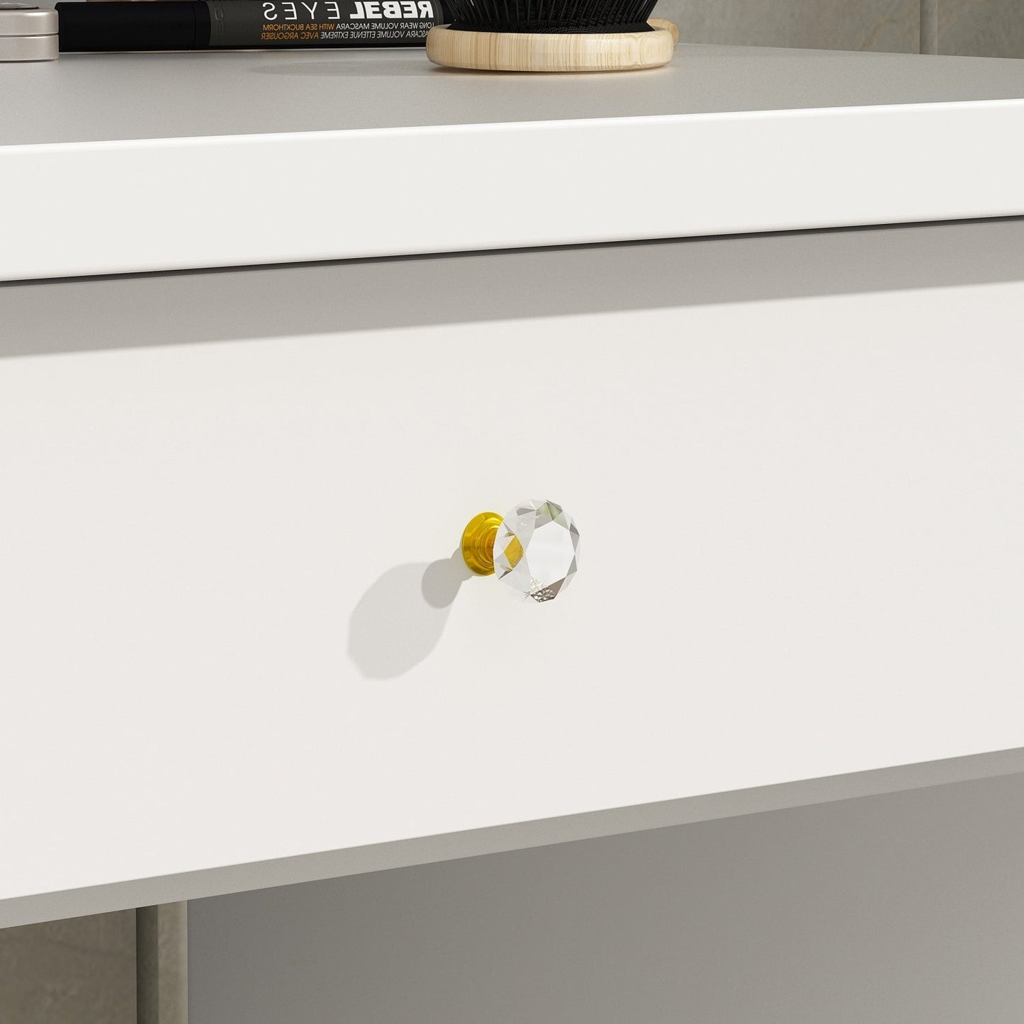 Vanity Set With Mirror and Lamp Home Makeup Dressing Table with Stool