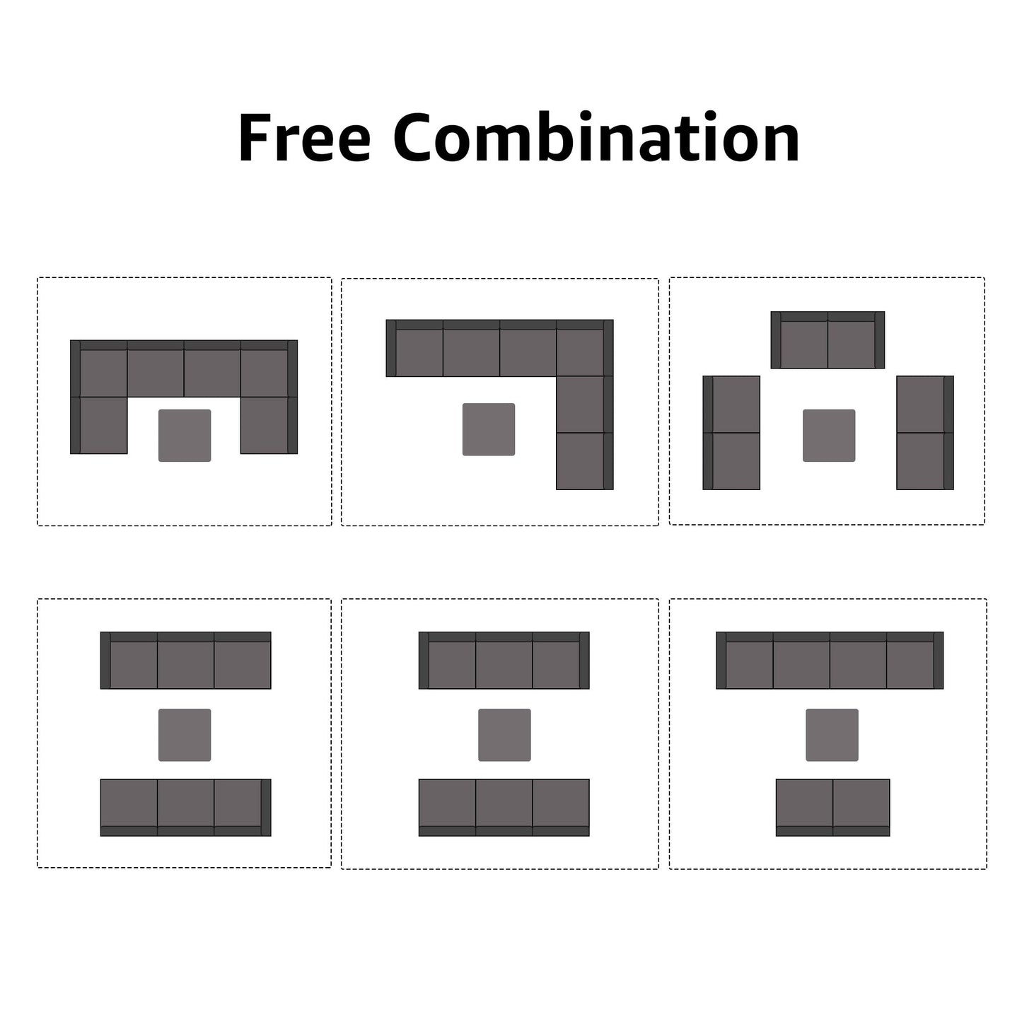 Wicker/ Steel 7-piece Outdoor Cushioned Sectional Sofa Set