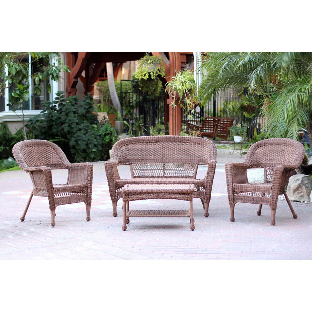 Wicker Patio 4-piece Conversation Set