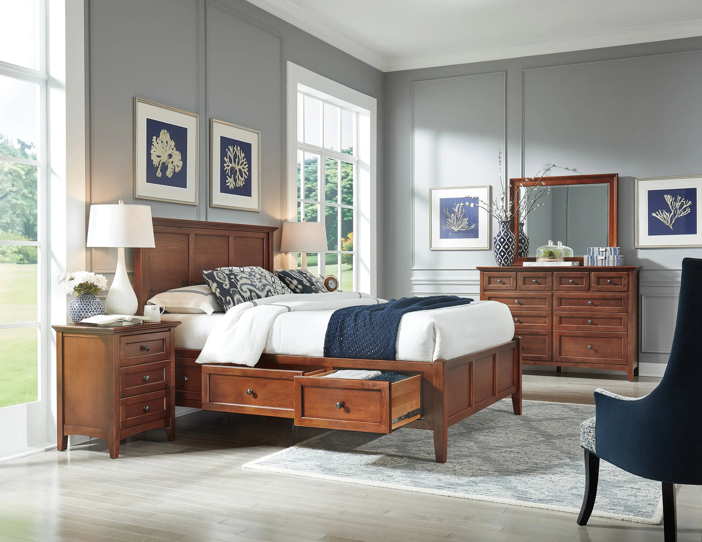 Table de chevet à 3 tiroirs Mckenzie