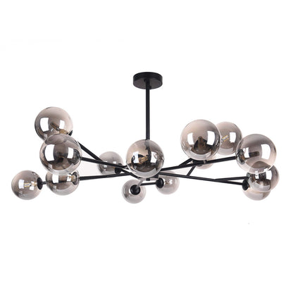 Modern Large Bubble Sputnik Chandelier in Black or Gold for Dining Room