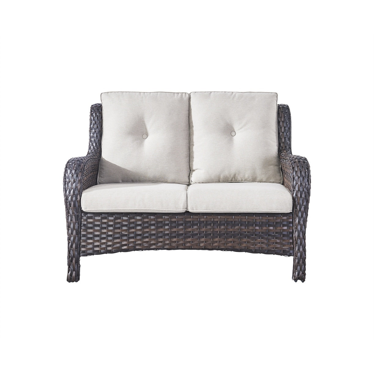 Gymojoy Outdoor Loveseat Wicker Sofa Set Rattan Sofa