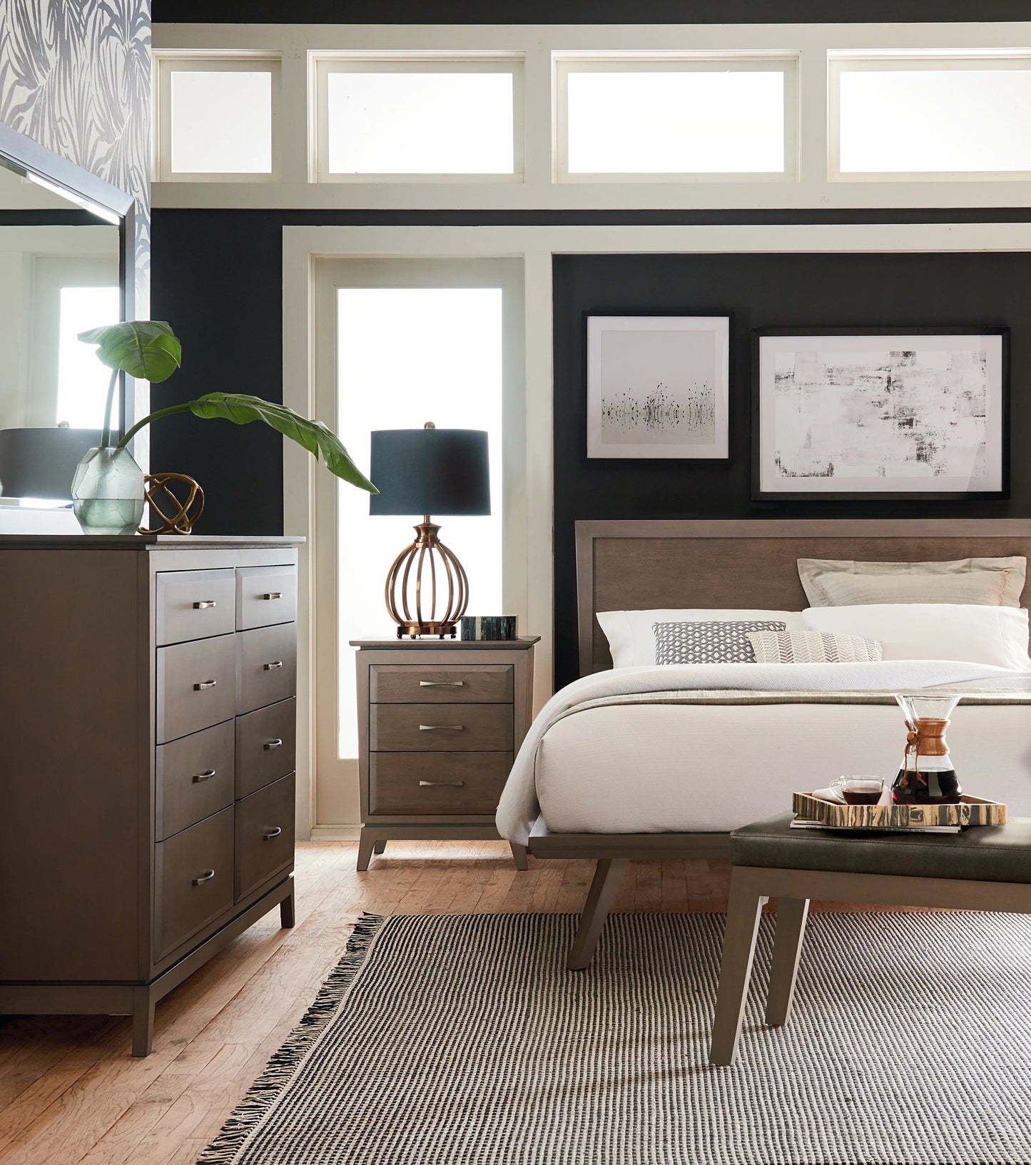 Table de chevet à 3 tiroirs Ellison