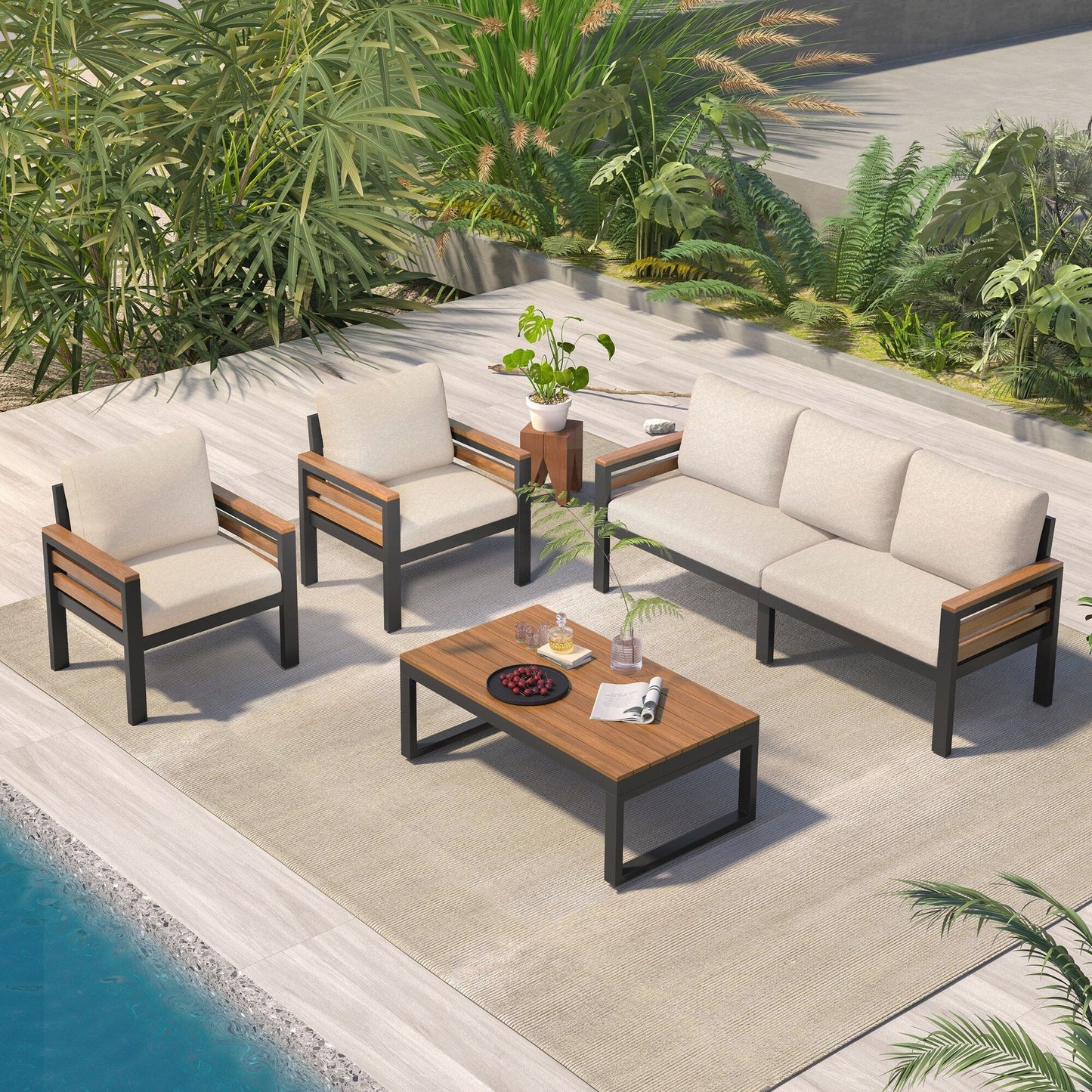 4-Piece Outdoor Furniture Sofa Set