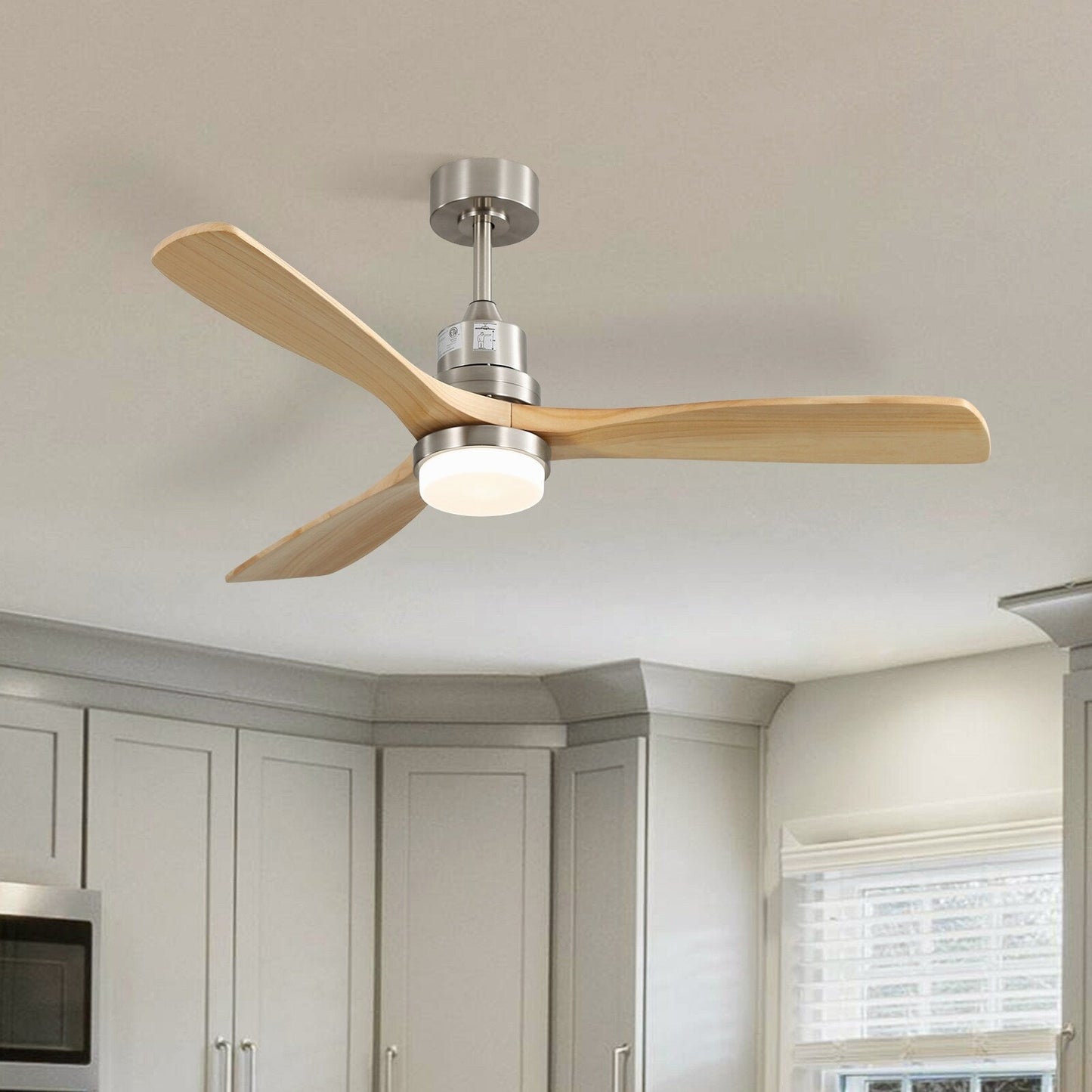 48 and 52 Integrated LED Ceiling Fan with Light and Remote, Reversible DC Motor