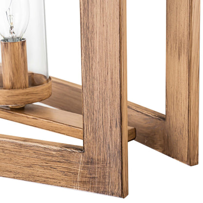 5-Light Mid-Century Modern Industrial Linear Kitchen Island Pendant Vintage Rectangle Glass Chandelier