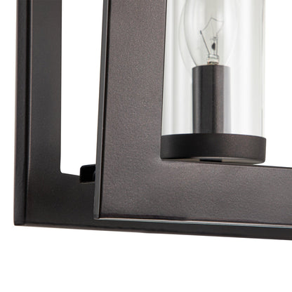 5-Light Modern Industrial Linear Chandelier for Dining Room Farmhouse Cylinder Clear Glass Chandelier Kitchen Island Lights