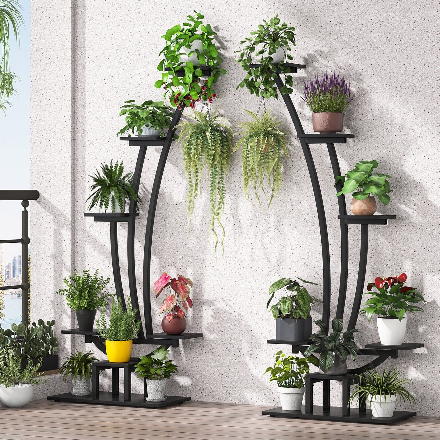 Indoor Plant Stand, 6-Tier Flower Rack for Home Garden- Set of 2