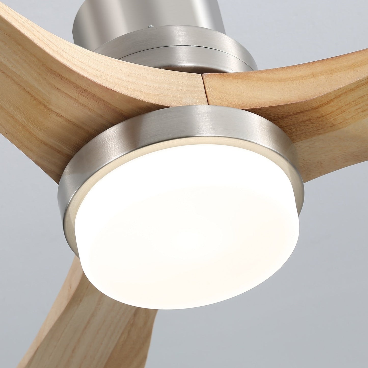 Sofucor 52 Indoor Wood Ceiling Fan Light with Remote, Integrated Light Optional