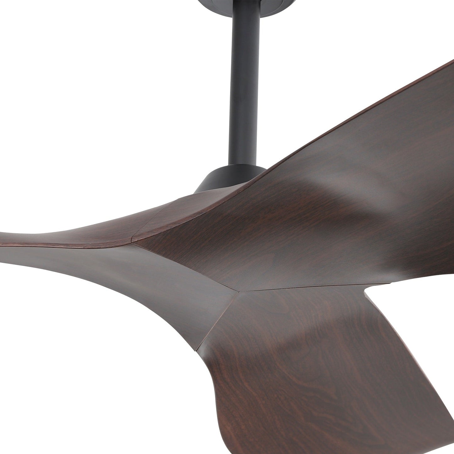 52 inch Modern Solid Wood / ABS Ceiling Fan With Remote Control(No Light),6 WInd Speed,Reversible Airflow