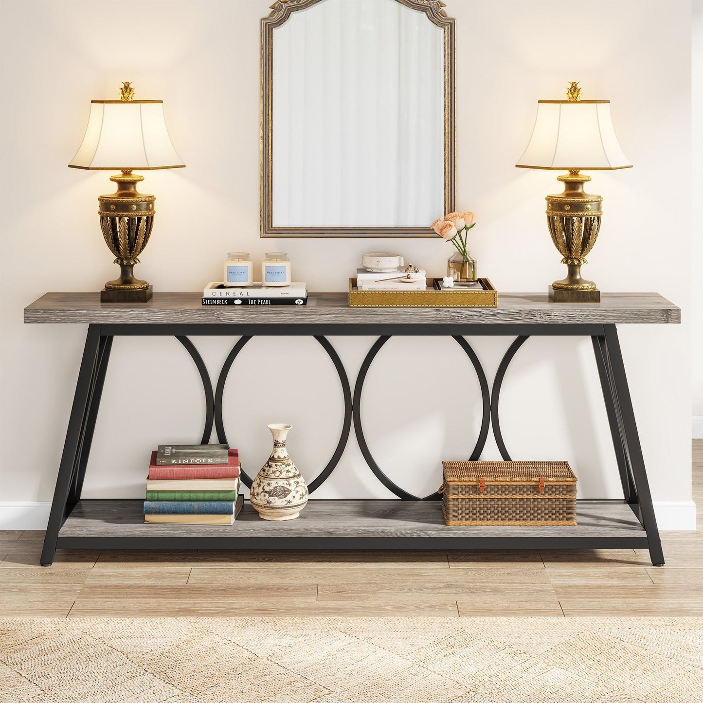 70.9 inch Extra Long Console Table Sofa Accent Table for Living Room