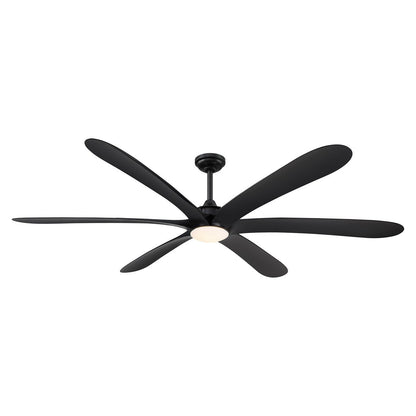 72-inch Driftwood 6-Blade Large DC Ceiling Fan with Light and Remote