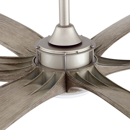 72-inch Driftwood 6-Blade Large DC Ceiling Fan with Light and Remote