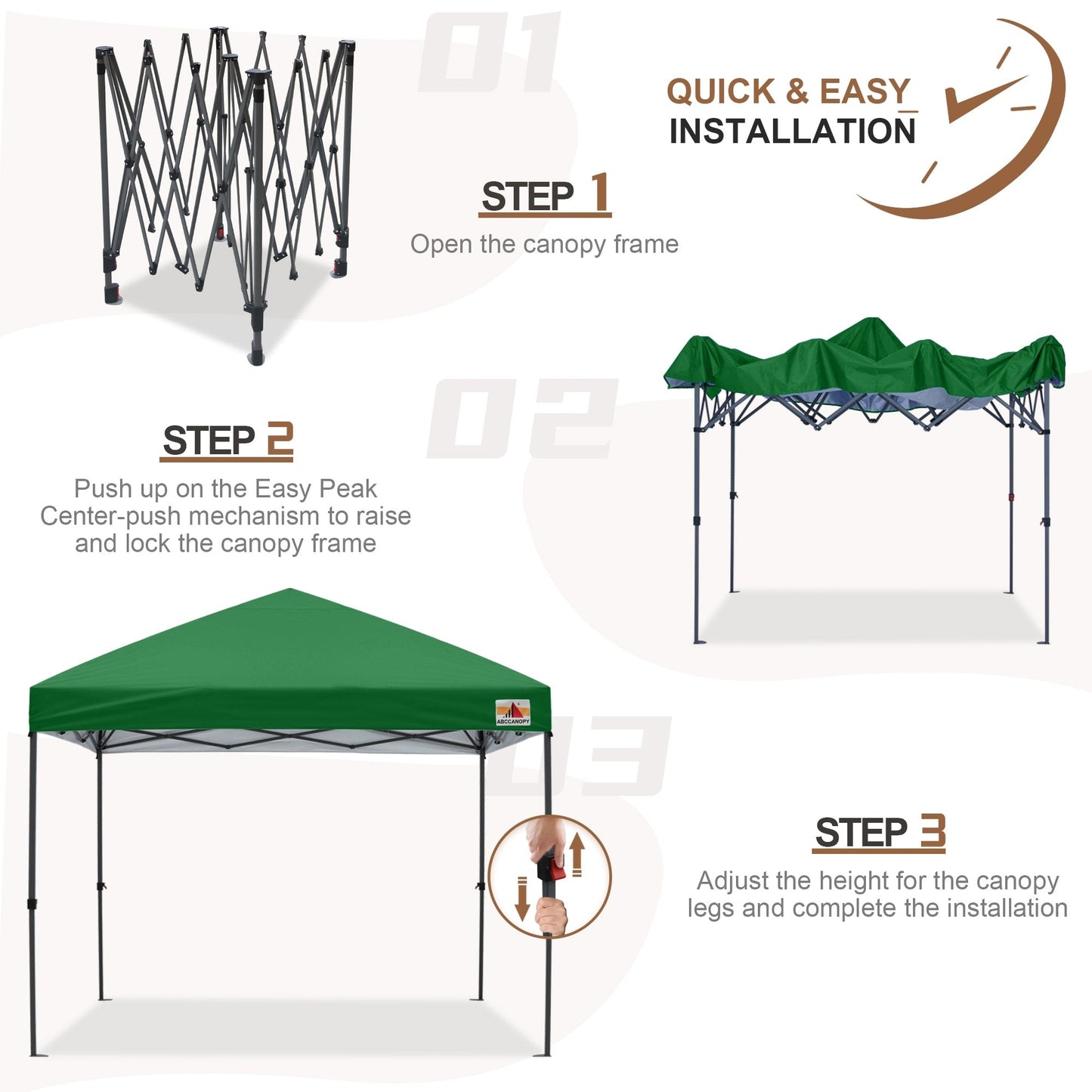 ABCCANOPY Durable Easy Pop up Canopy Tent Outdoor canopy tent