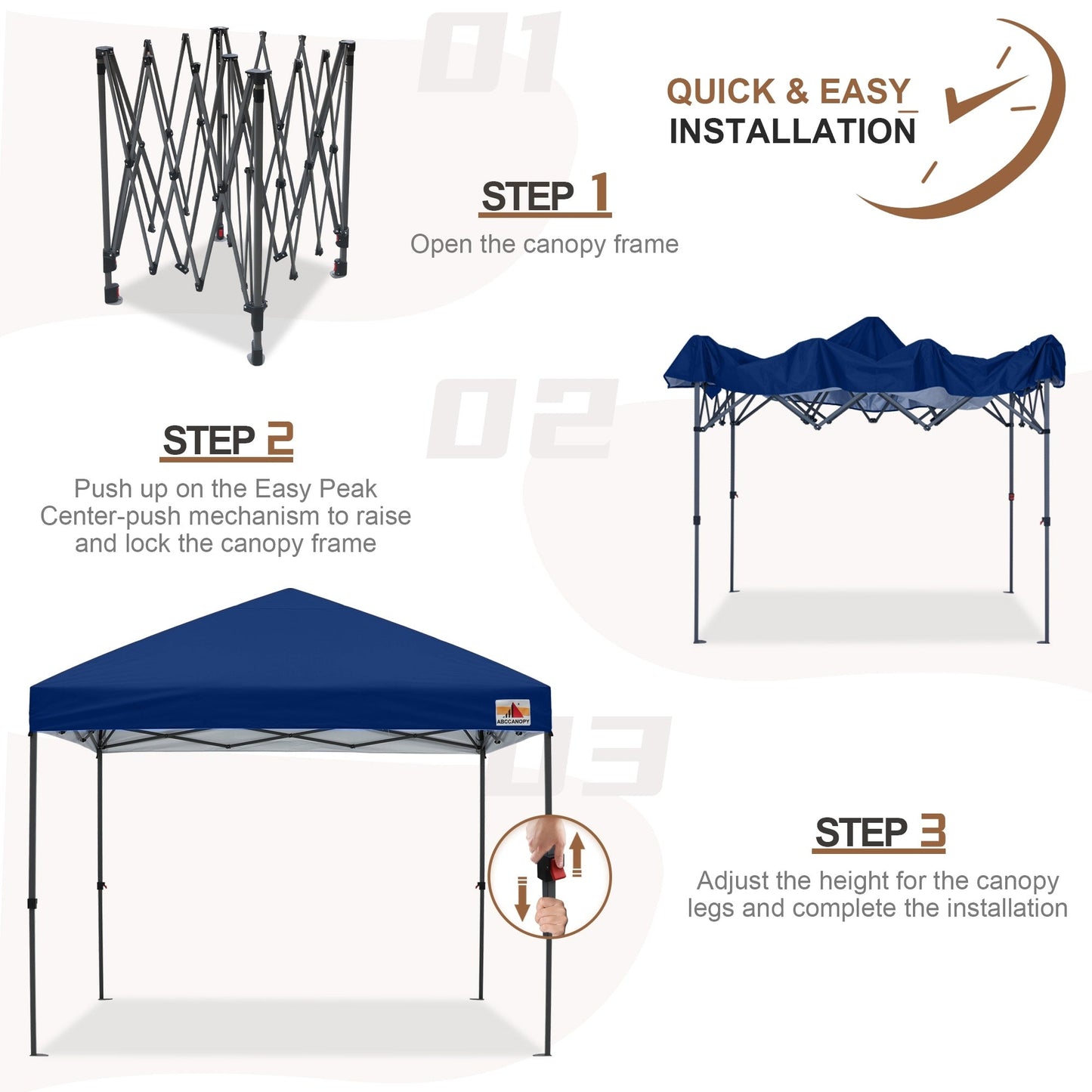 ABCCANOPY Durable Easy Pop up Canopy Tent Outdoor canopy tent