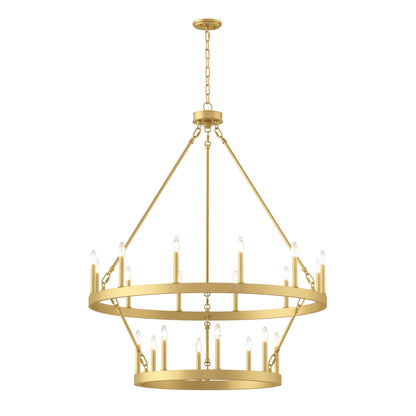 Acroma 20-light Modern Farmhouse 40In Round Wagon Wheel Chandelier with UL