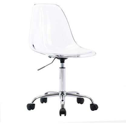 Acrylic Swivel adjustable height Armless Home office Rolling Chair