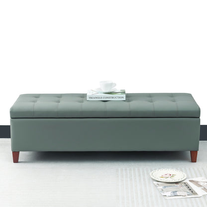Adeco 50 Bonded Leather Storage Ottoman Bench
