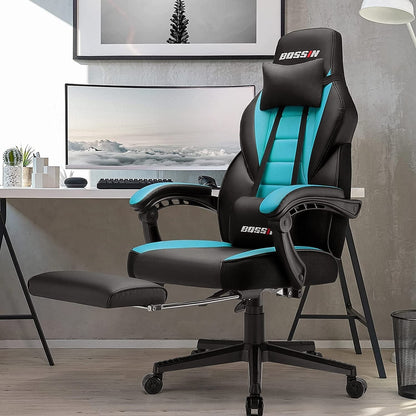 BOSSIN Racing Style Gaming Chair,300 lbs Big and Tall gamer chair High Back Computer Chair