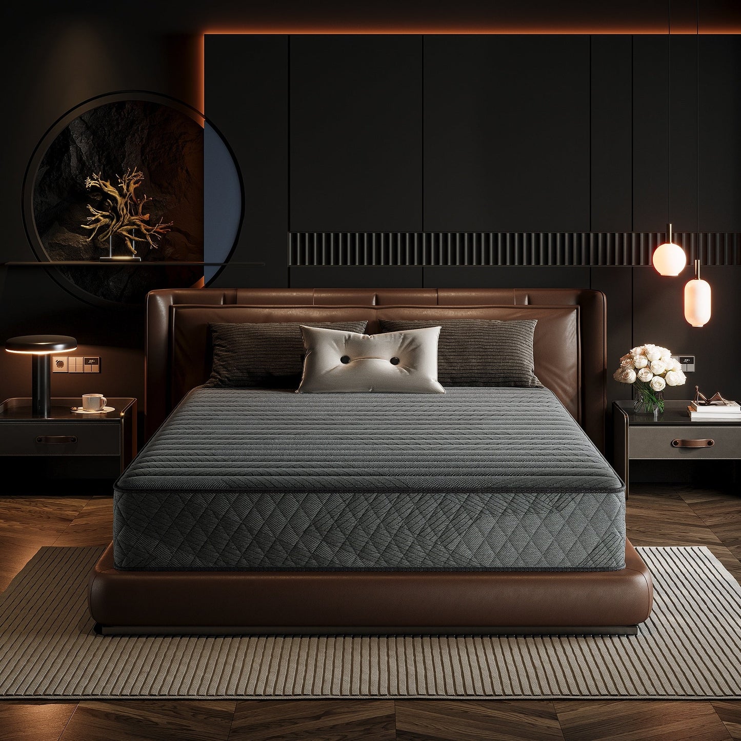 SweDrea 10 in. Medium Firm Gel-infused Memory Foam Hybrid Mattress Cooling and Breathable with CertiPUR-US, SGS and OEKO-TEX