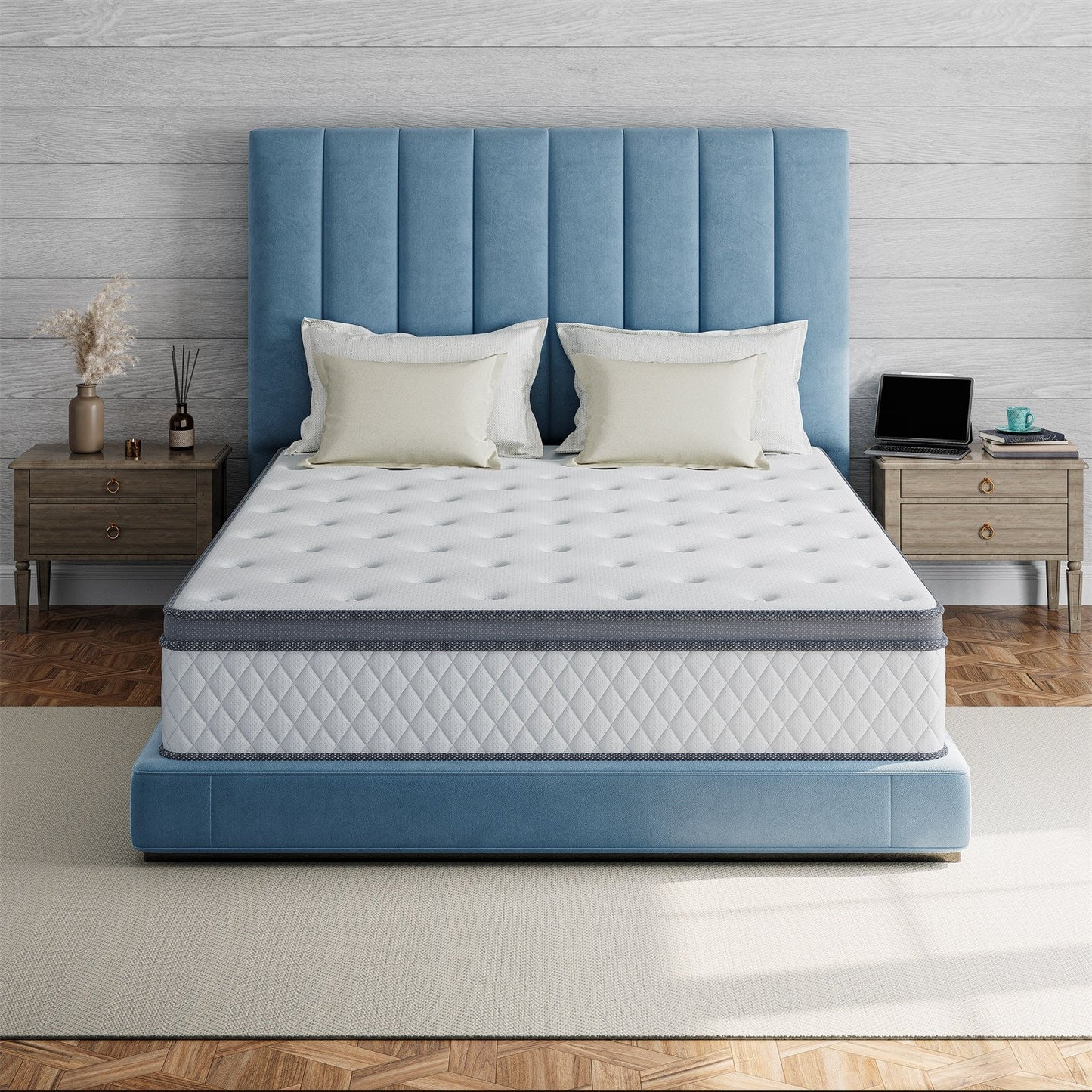 SweDrea 12 in. Firm Hybrid Memory Foam Mattress with CertiPUR-US and Oeko-TEX , Featuring Reinforced Springs.