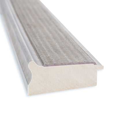 Beveled Wood Bathroom Wall Mirror - Trellis Silver Frame - Trellis Silver