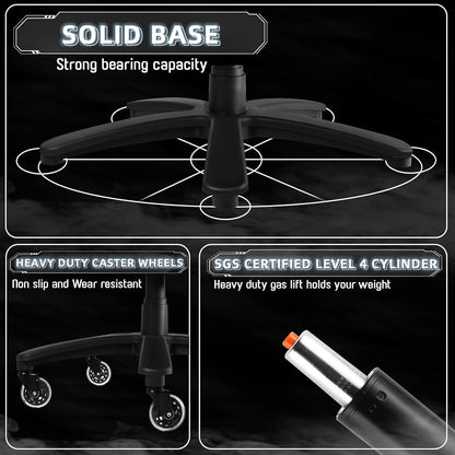 Bossin Big and Tall Executive Office Chair,500LBS Adjustable Lumbar Support Ergonomic Chair with High Back PU Leather Computer