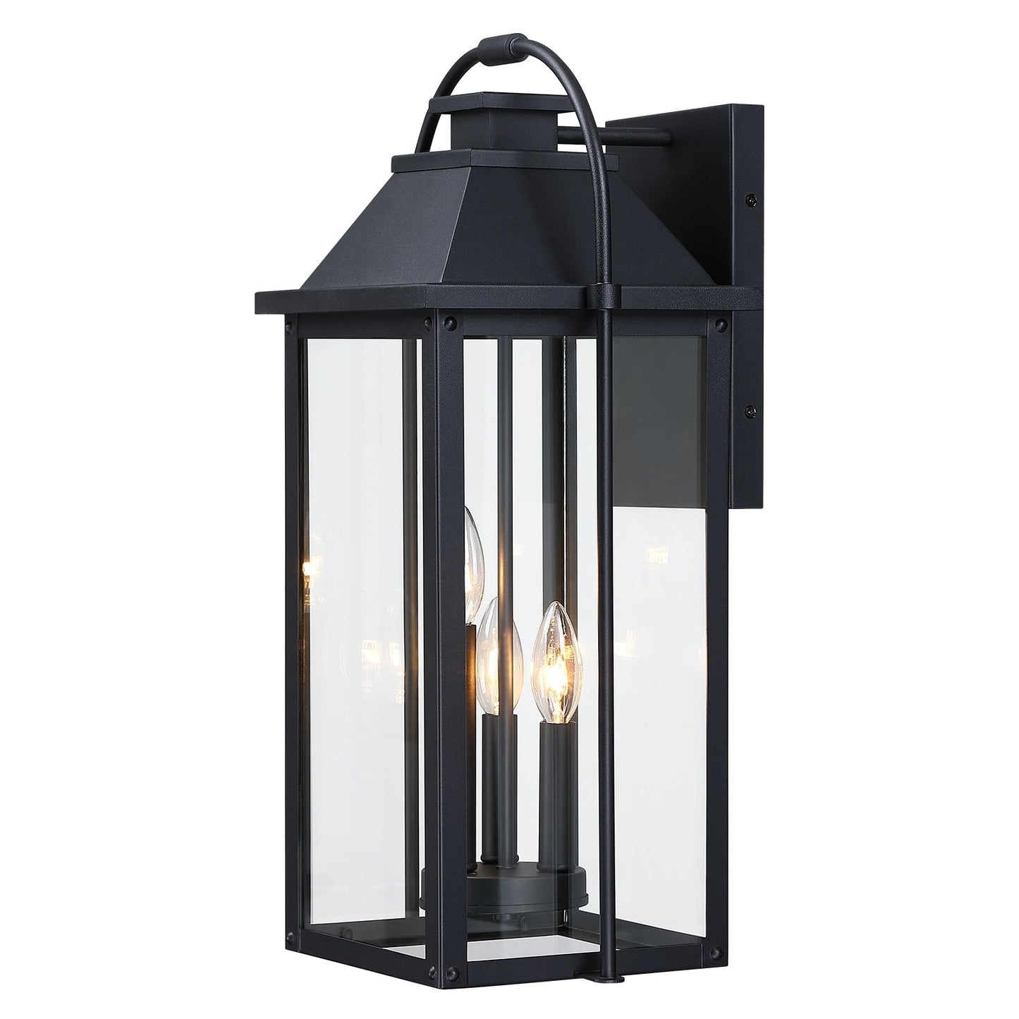Brits Black Outdoor Wall Lantern Sconce Light