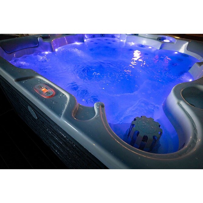 Buenospa Jersey 6 - Person 46 - Jet Hot Tub, Ice White, Gray with Ozone and LED Lights