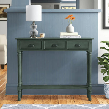 Burlington Wood 3-drawer Console Hallway Table