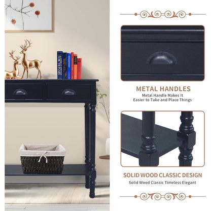 Burlington Wood 3-drawer Console Hallway Table