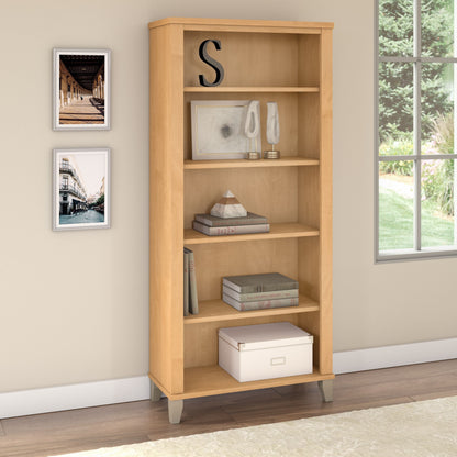 Bush Furniture Somerset Tall 5 Shelf Bookcase with Adjustable Shelves