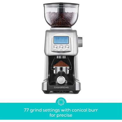 CASABREWS Tornado Electric Coffee Grinder Conical Burr Silver - N/A