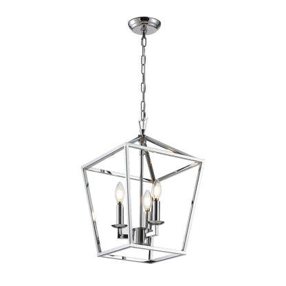 Candle Style Lantern Pendant Stairway or Kitchen Island Open Cage Chandelier - N/A
