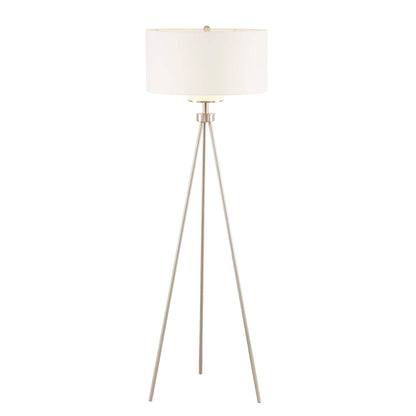INK+IVY Pacific Metal Tripod Floor Lamp with Glass Shade