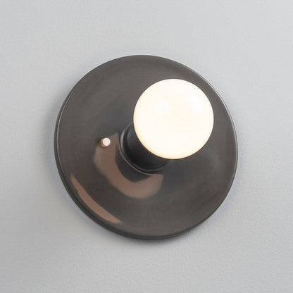 Ceramic Discus Wall Sconce